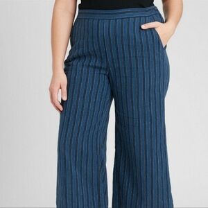 Banana Republic Rowan Wide Leg Firebrick Red Cropped Fit Pants